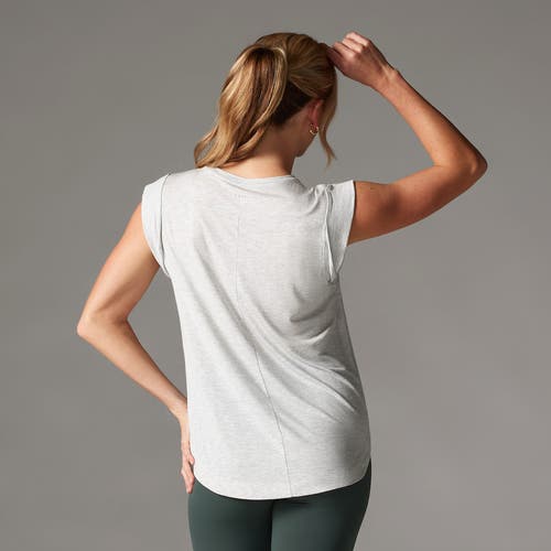 Tavi Cap Sleeve Muscle Tee In White