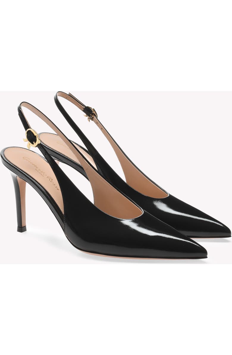 Gianvito Rossi Robbie Sling Slingback, Alternate, color, Black Nappa