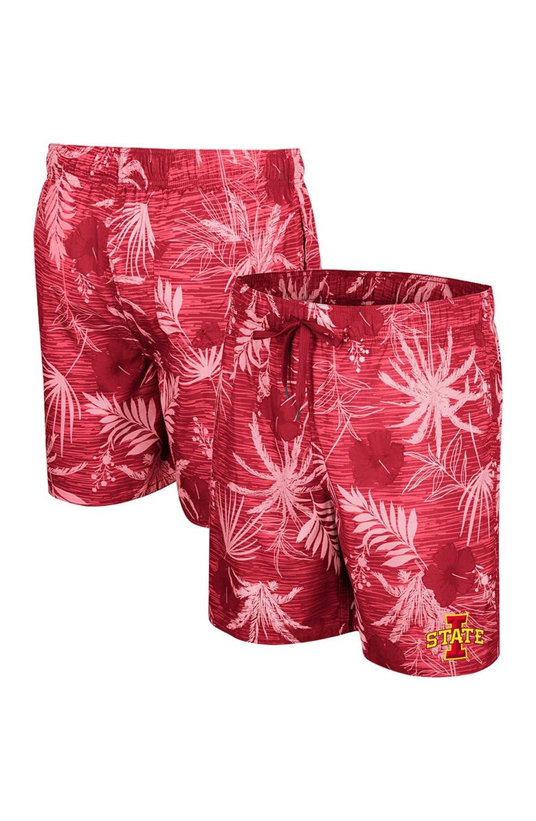 COLOSSEUM Men's Colosseum Cardinal Iowa State Cyclones What Else is New Swim Shorts, Main, color, Cardinal