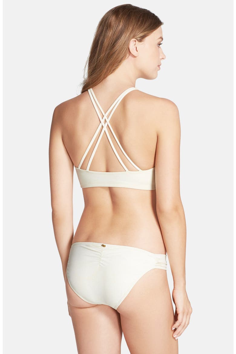 'Gypsy' Embellished Cutaway Bikini Top, Alternate, color, IVORY