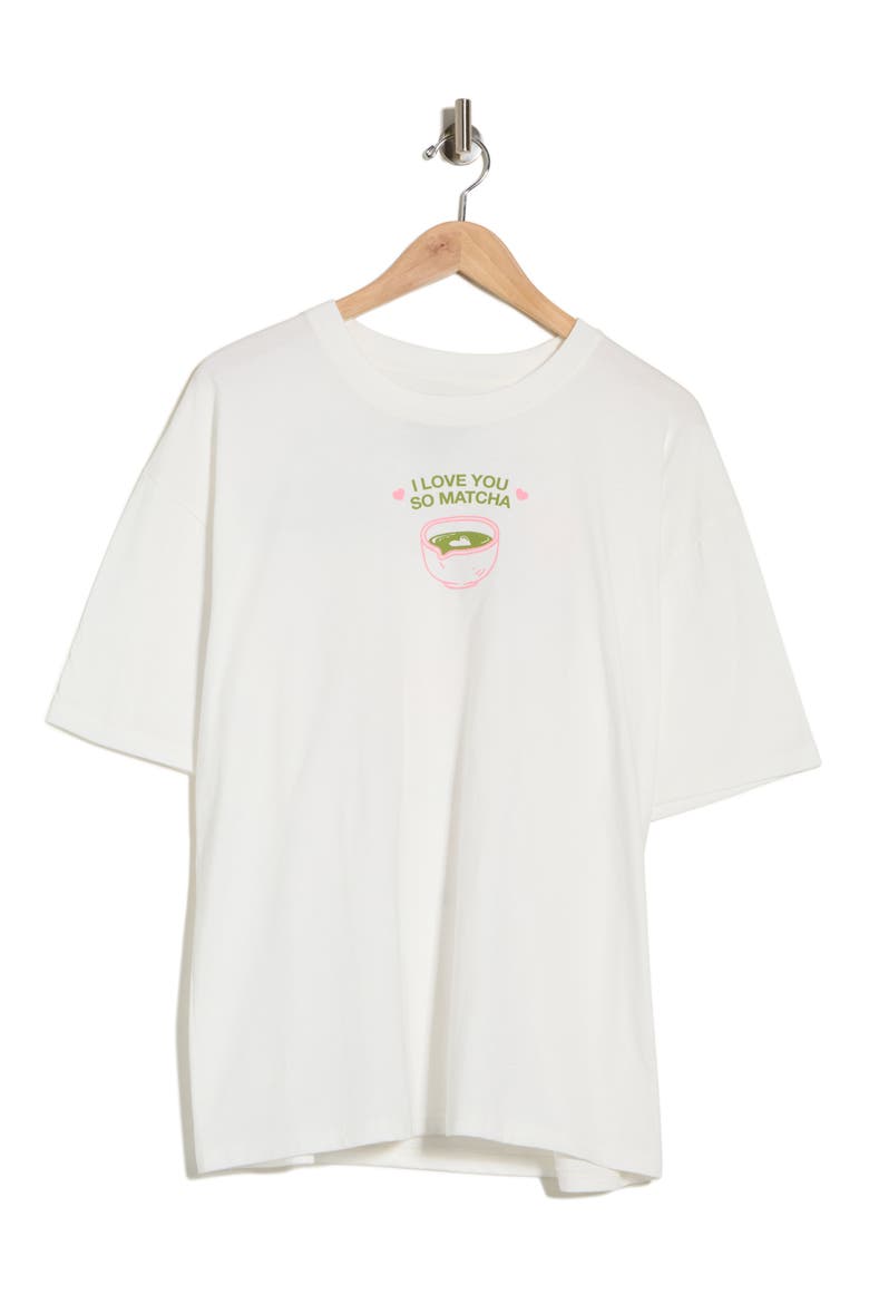 Love You So Matcha Graphic T-Shirt, Alternate, color, COCONUT MILK
