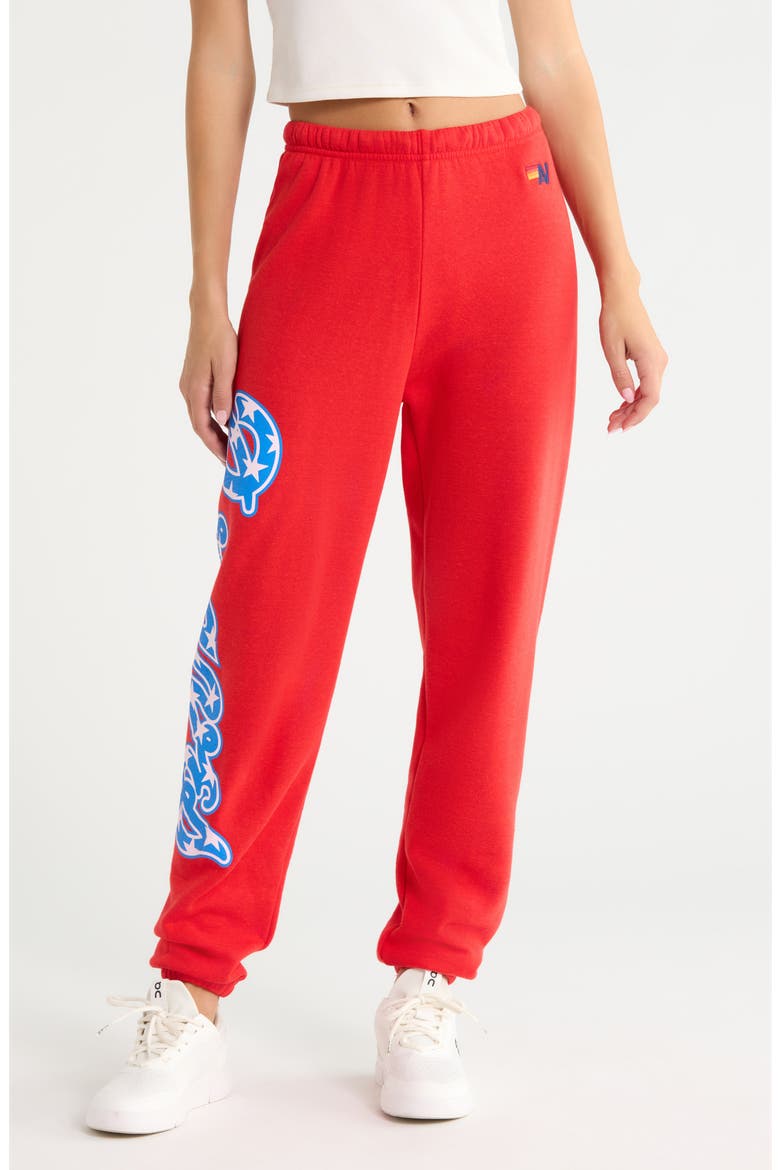 Atlanta Braves Sweatpants, Main, color, RED