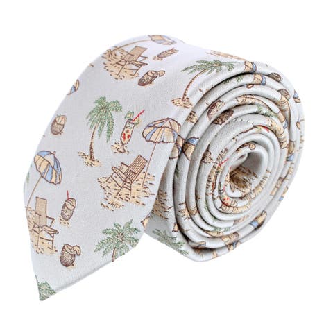 Beach Get A Way Silk Novelty Necktie