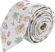 Trafalgar Beach Get A Way Silk Novelty Necktie