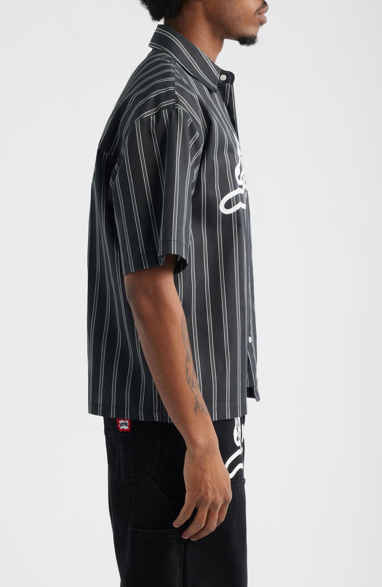 ICECREAM Boost Short Sleeve Button-Up Shirt, Alternate, color, Black