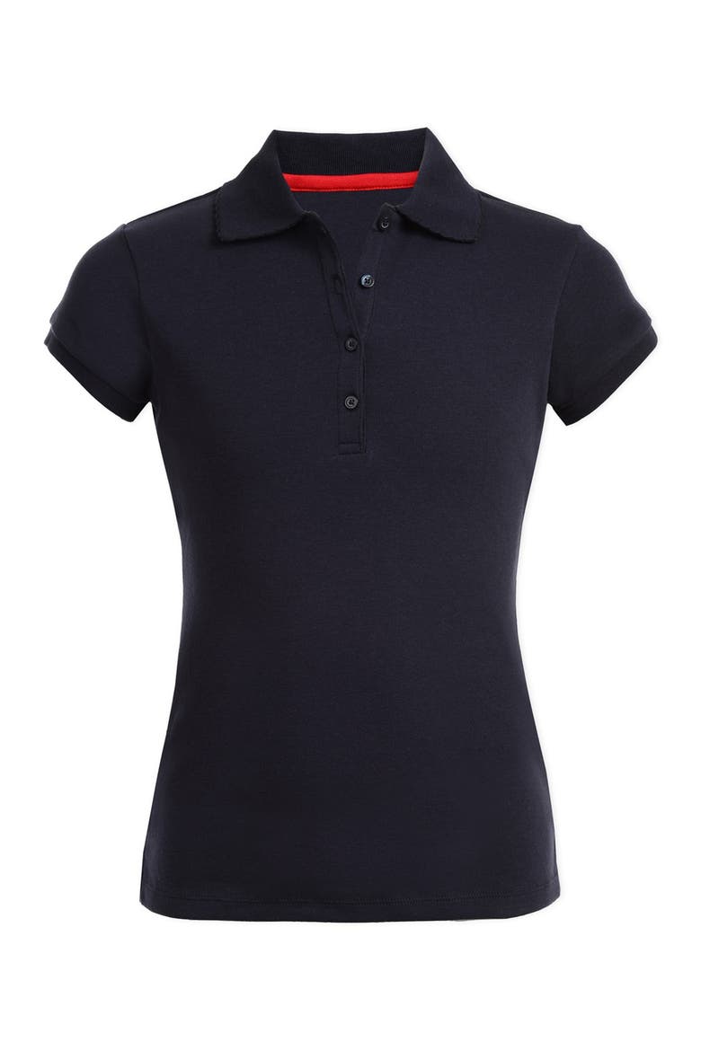 Short Sleeve Uniform Polo, Main, color, NAVY
