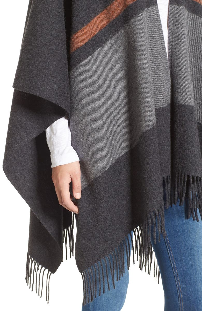 rag & bone 'Varsity' Stripe Fringe Wrap, Alternate, color, 