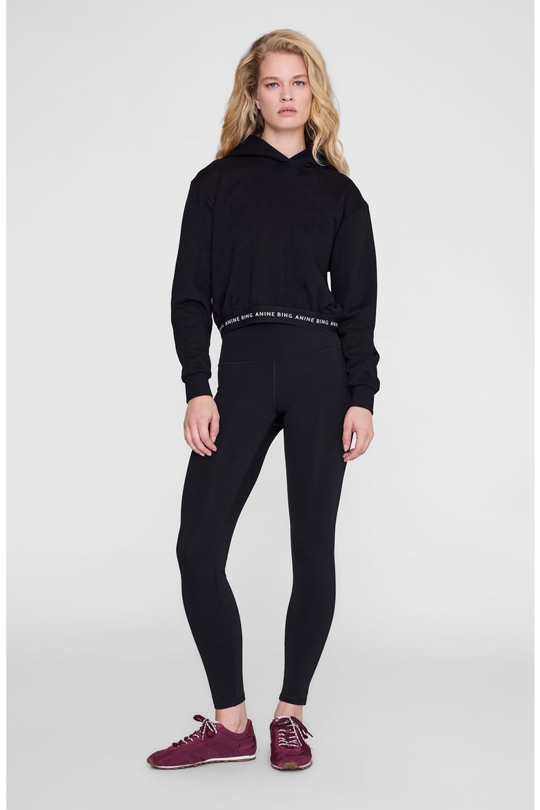 Dany Cropped Hoodie, Main, color, Black