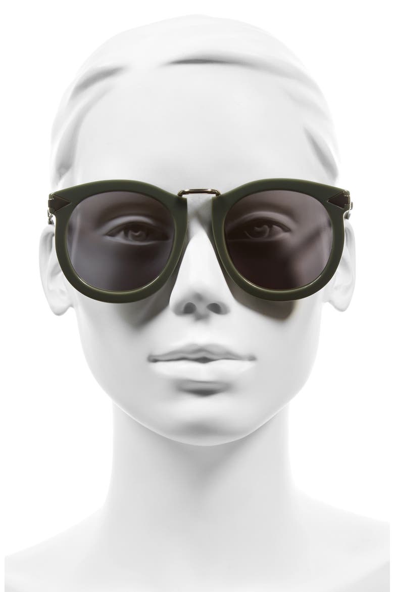 'Super Lunar - Arrowed by Karen' 52mm Sunglasses, Alternate, color, KHAKI/ GOLD