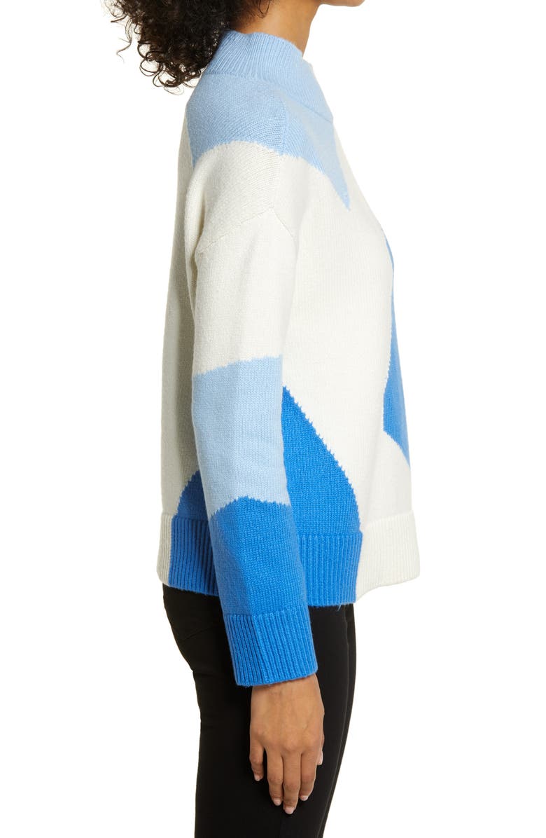 Vince Camuto Intarsia Colorblock Mock Neck Sweater, Alternate, color,