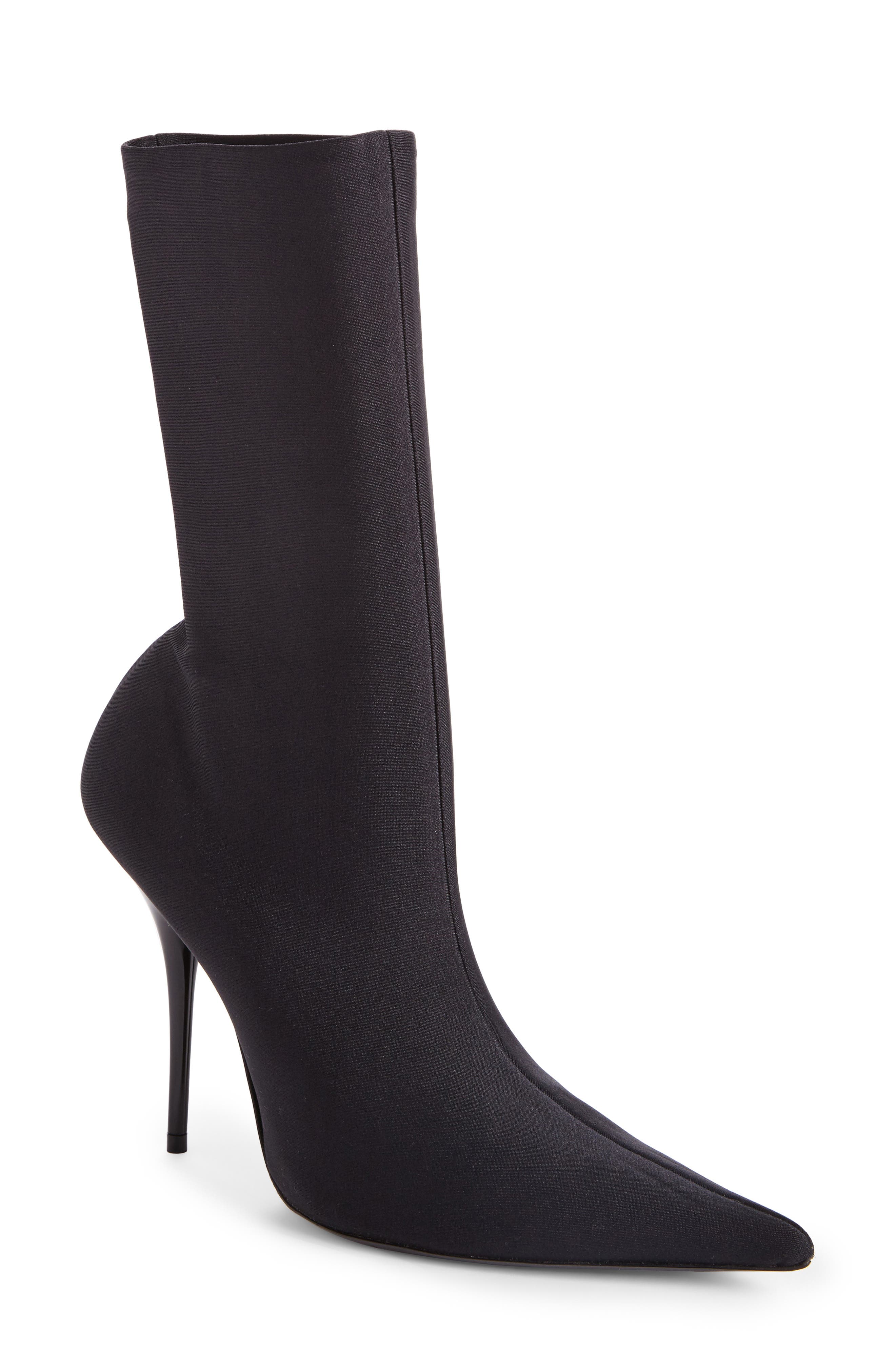 Balenciaga Pointy Toe Mid Bootie, Main, color, 