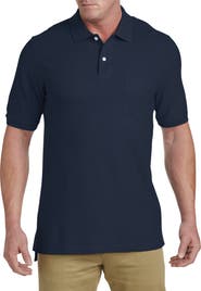 Harbor Bay by DXL Big & Tall Pocket Piqué Polo Shirt