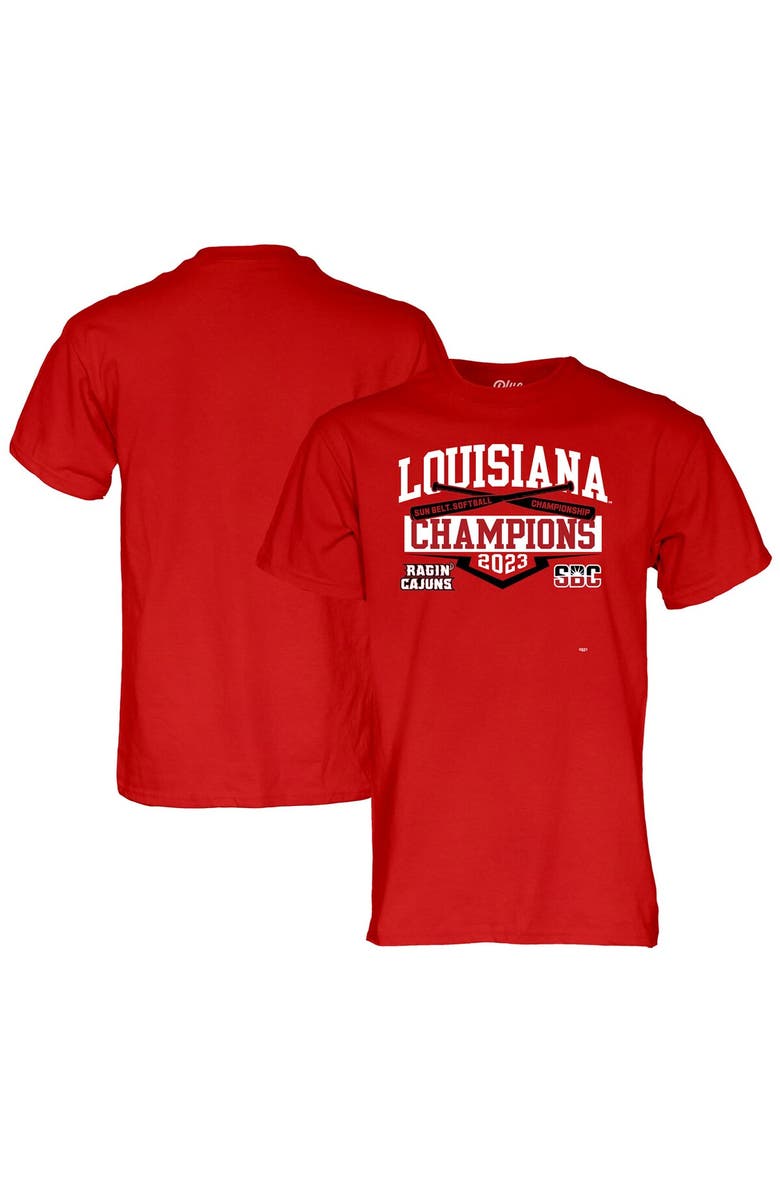 BLUE 84 Men's Blue 84 Cardinal Louisiana Ragin' Cajuns 2023 NCAA Sunbelt Softball Conference Tournament Champions T-Shirt, Main, color, Cardinal