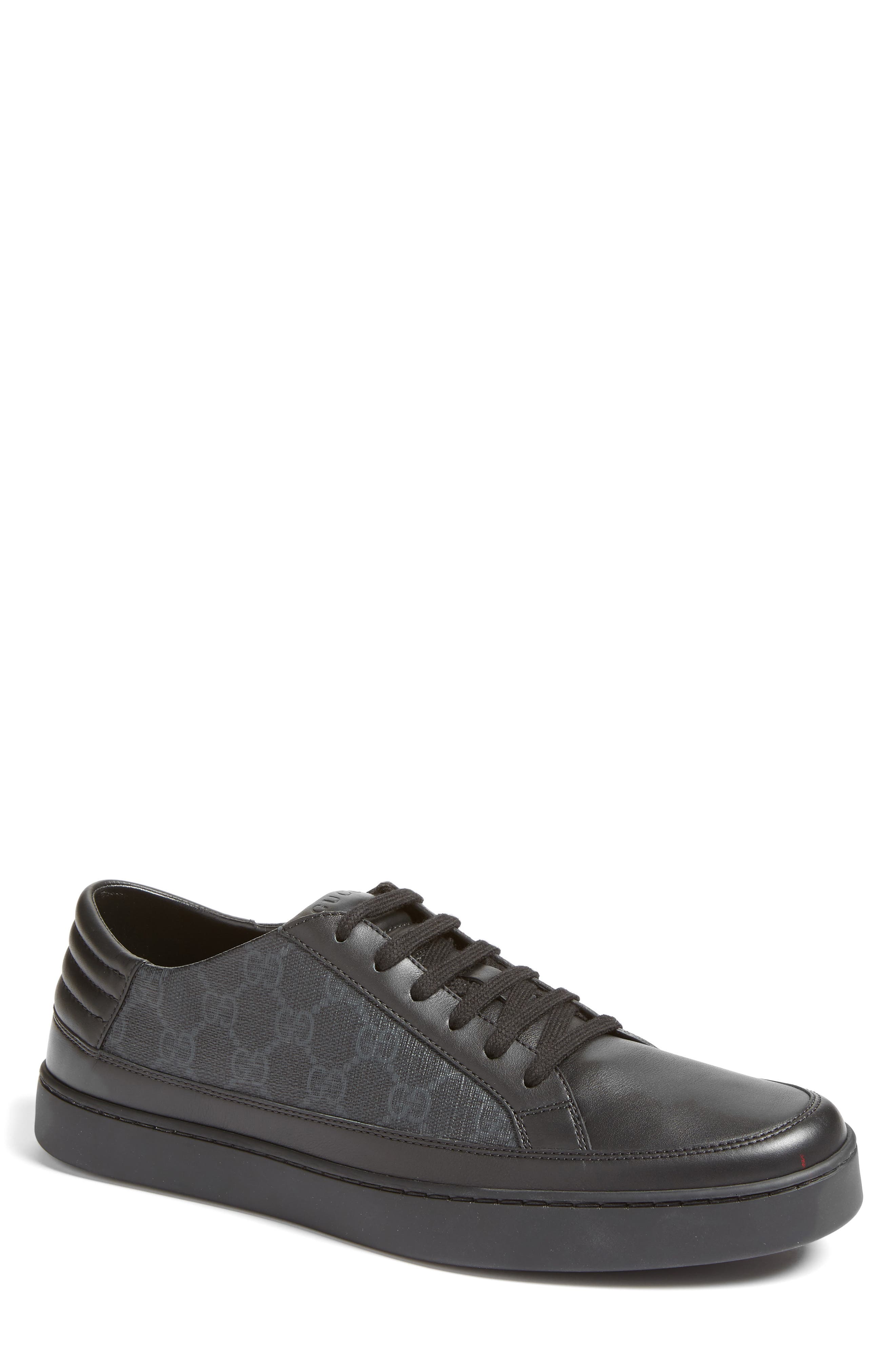 'Common' Low-Top Sneaker, Main, color, BLACK/ GRAPHITE LEATHER