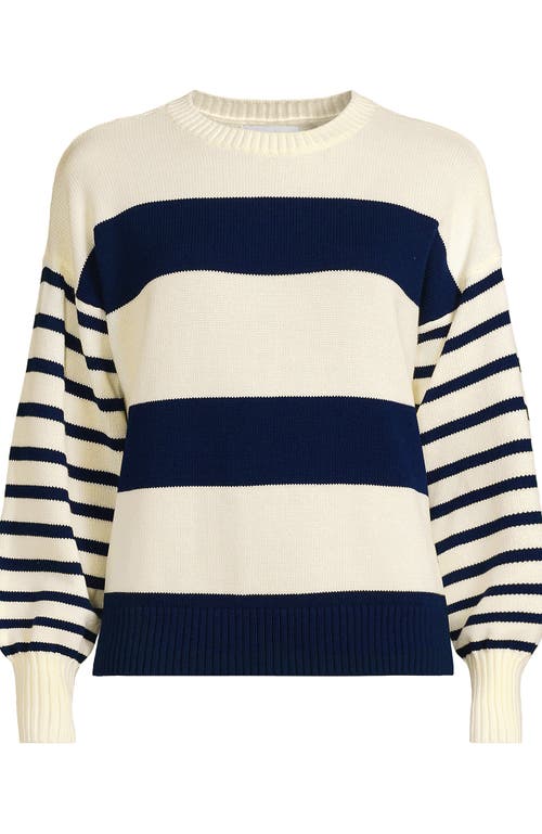 Lands' End Drifter Jersey Crewneck Sweater In Neutral