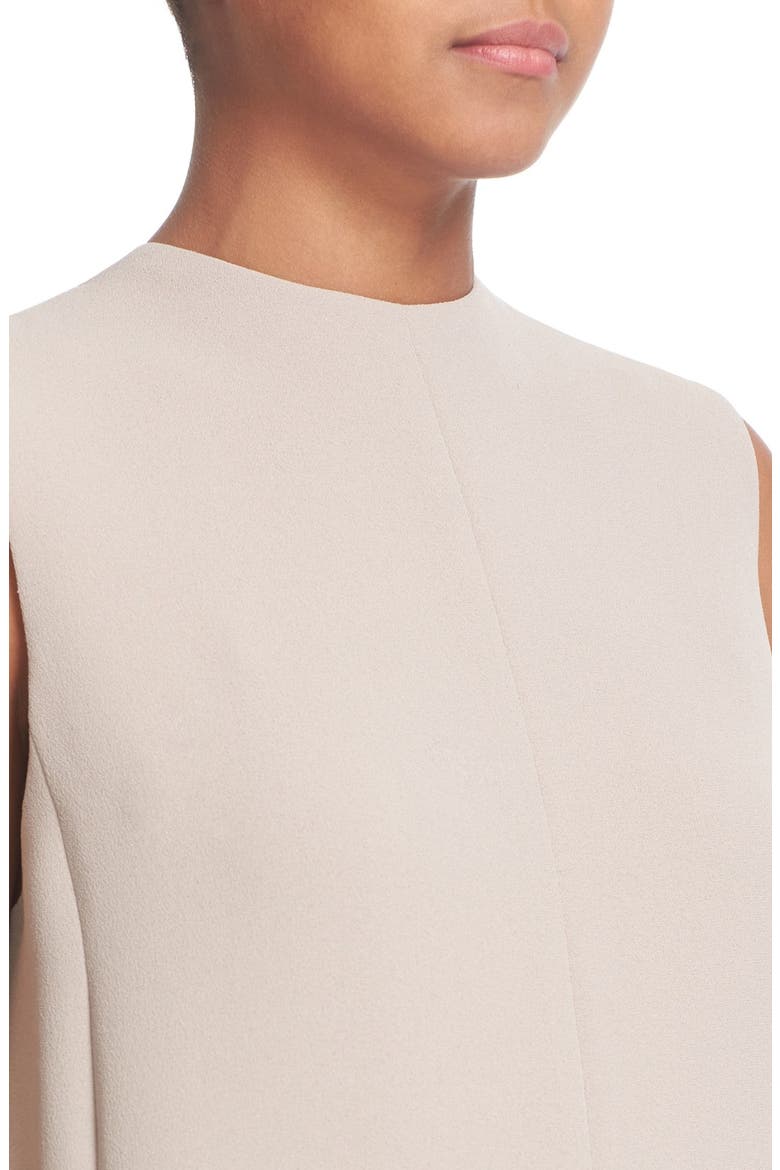 Sleeveless Crepe Shift Dress, Alternate, color, SAND