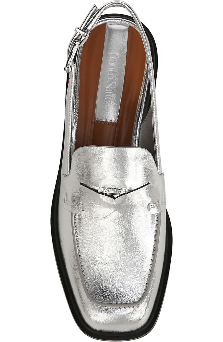 Franco Sarto Giada Slingback Loafer Pump, Alternate, color, Silver