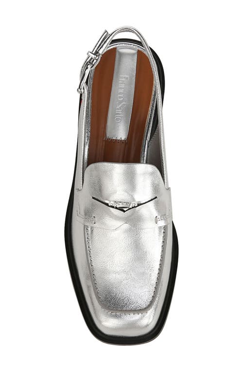 Shop Franco Sarto Giada Slingback Loafer Pump In Silver