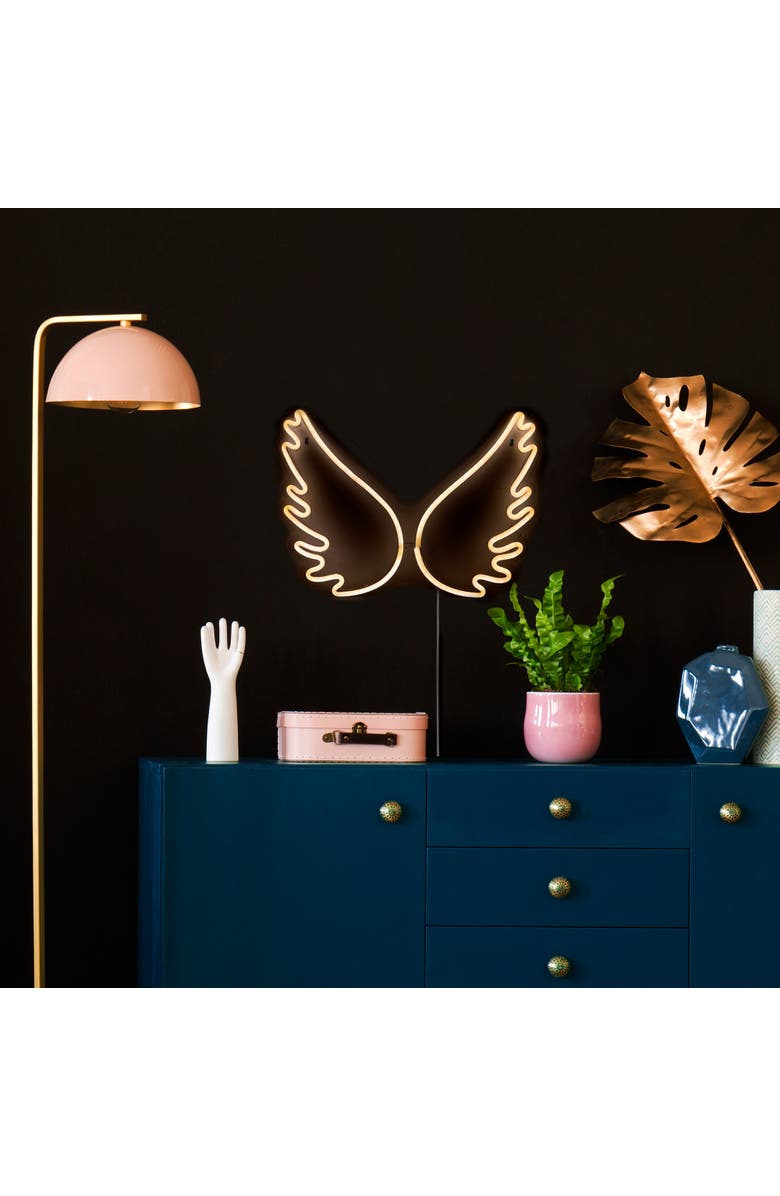 Northlight LED Angel Wings Neon Lighted Christmas Decoration - 17.5", Alternate, color, White