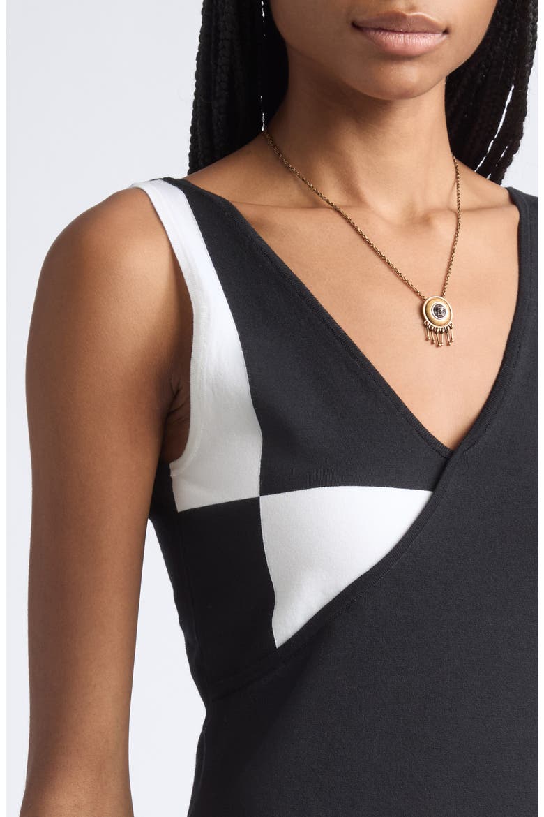 Stretch Wool Blend Knit Minidress, Alternate, color, BLACK