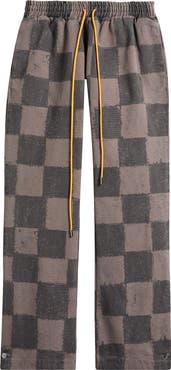 DIET STARTS MONDAY Hopkins Check Check Drawstring Pants