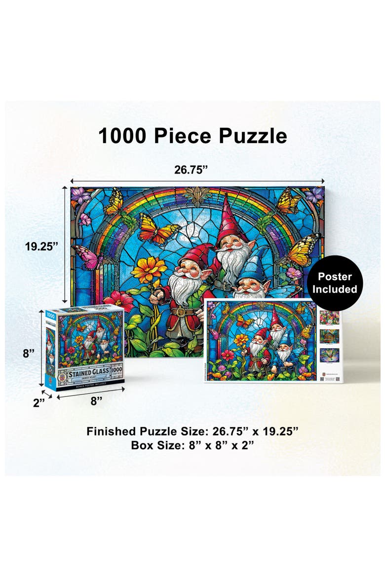 Gnomish Delight 1000 Piece Jigsaw Puzzle, Alternate, color, Multicolor
