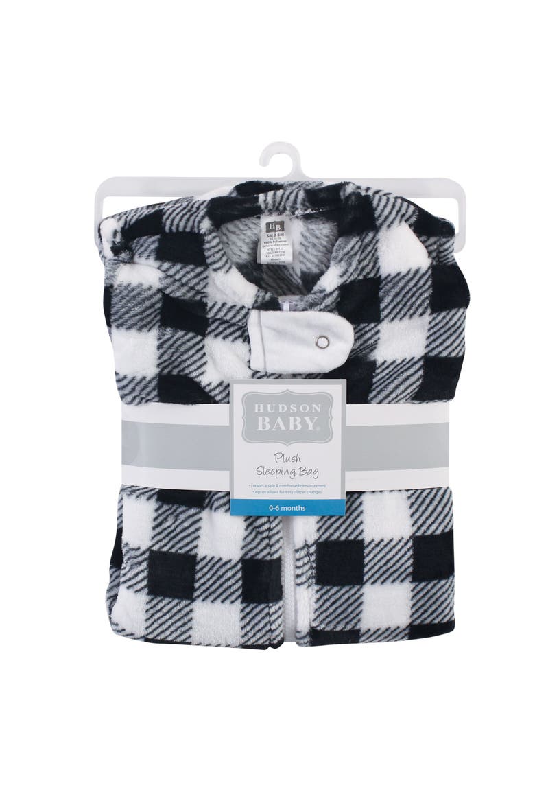 Cozy Flannel Slumber Sack, Alternate, color, Black Plaid