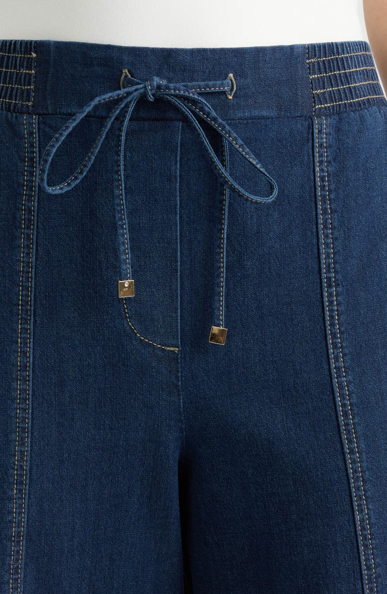 NVLT Wide Leg Drawstring Jeans, Alternate, color, Dark Denim