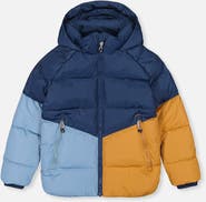 Deux par Deux Color Block Hooded Insulated Winter Jacket