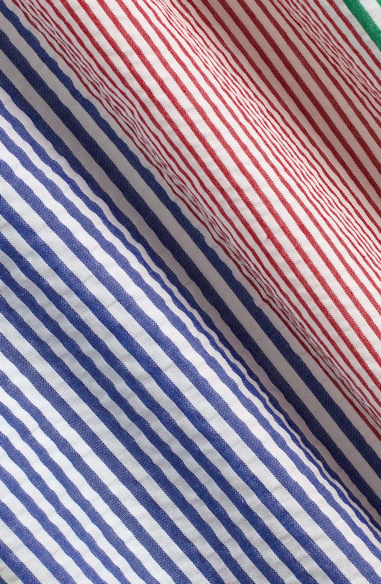Polo Ralph Lauren Clady Stripe Cotton Seersucker Camp Shirt, Alternate, color, Yellow Multi Stripe