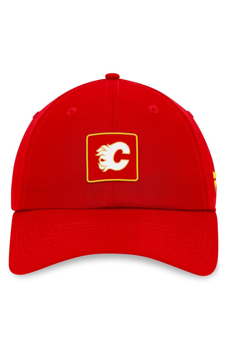 FANATICS Men's Fanatics Branded  Red Calgary Flames Authentic Pro Rink Adjustable Hat, Alternate, color, 