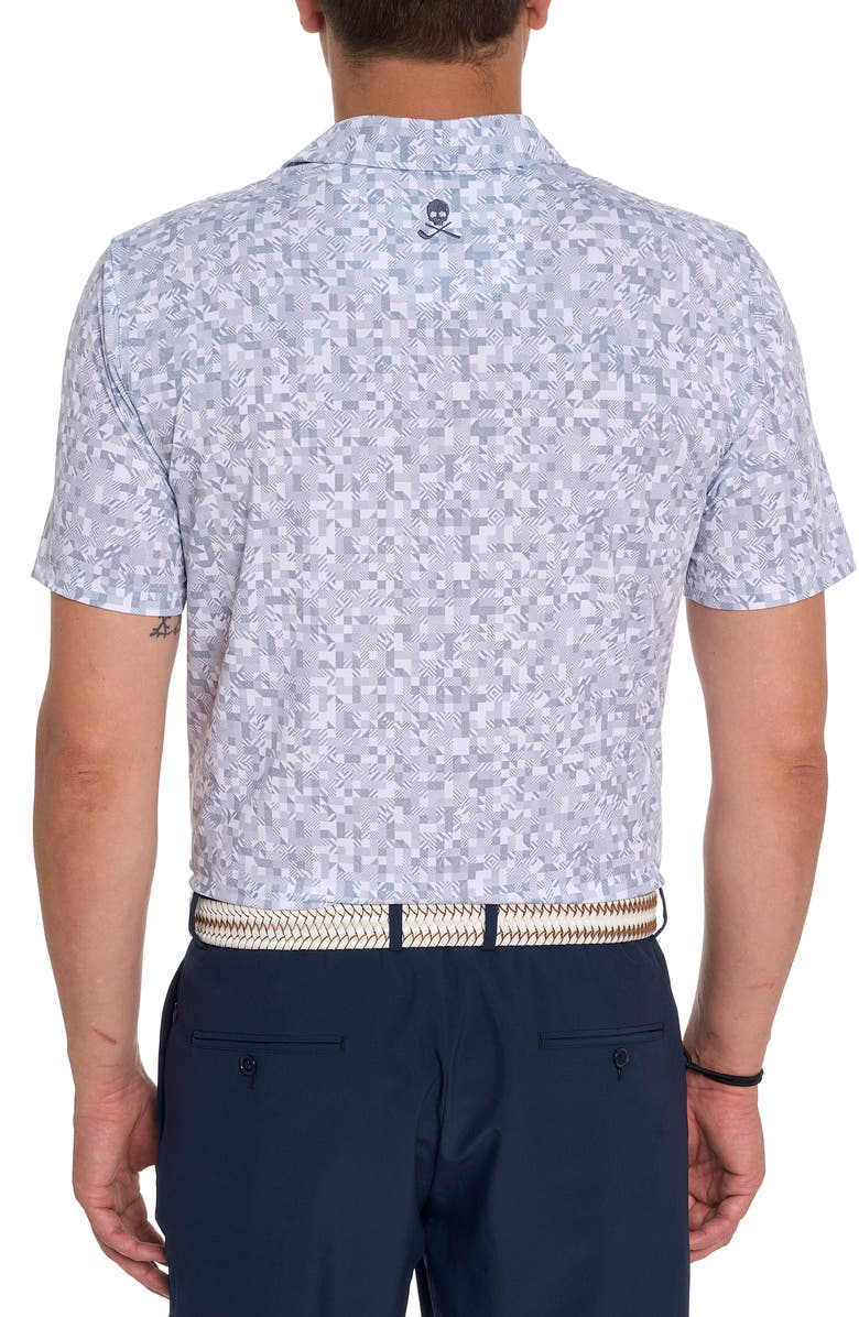 Robert Graham Wooderson Geo Print Performance Golf Polo, Alternate, color, 