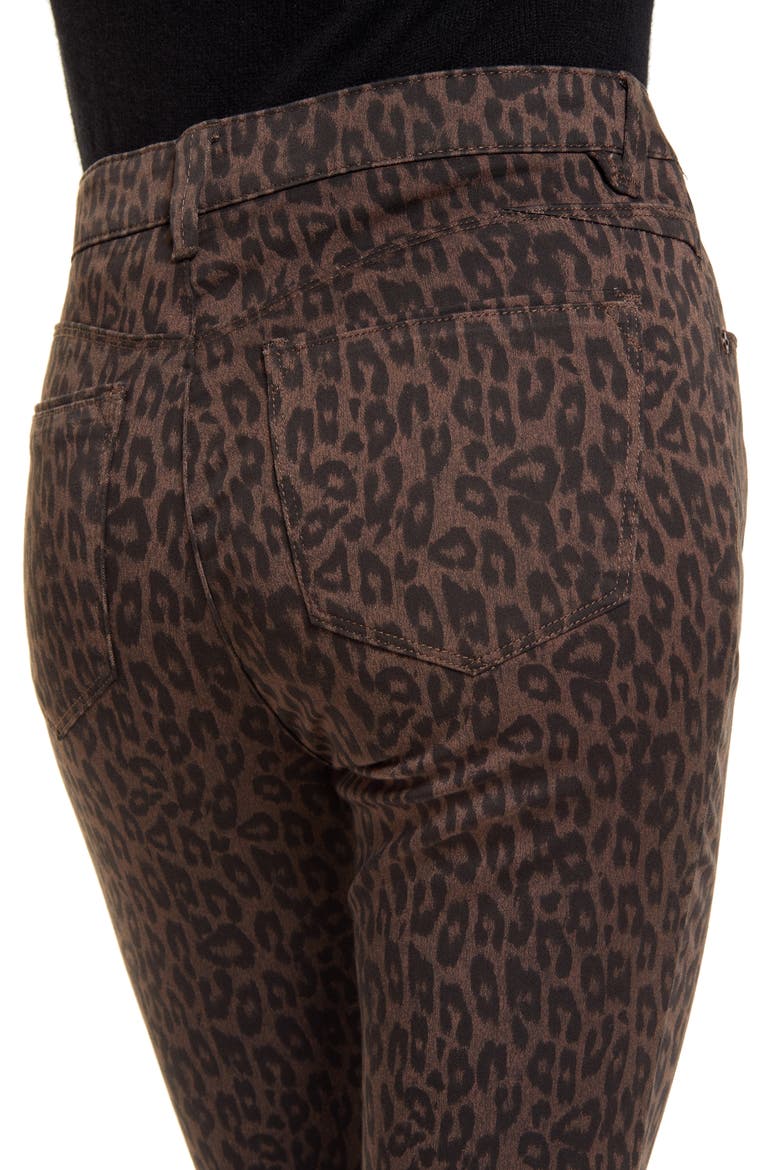 High Waist Ankle Skinny Jeans, Alternate, color, BROWN