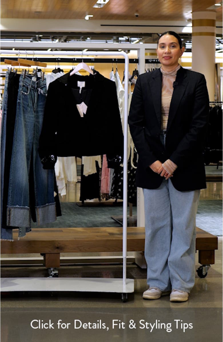 Khloe Sequin Trim Hooded Blazer, sales video thumbnail