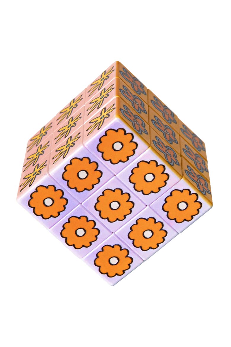 Art Cube Flower Pop 6 Sided Puzzle Game, Alternate, color, Multicolored
