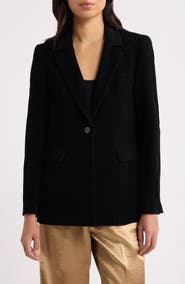Anne Klein Herringbone Print Blazer