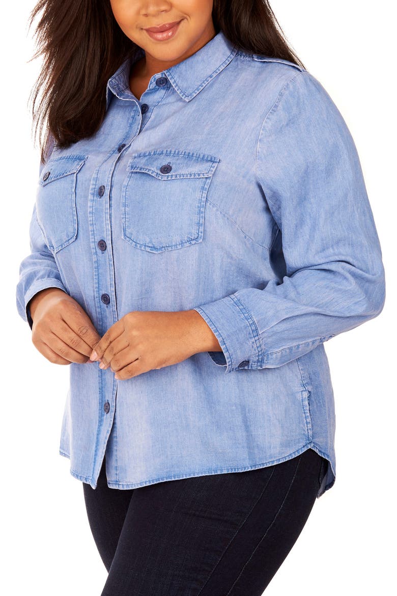 Soft Woven Army Shirt, Main, color, CHAMBRAY