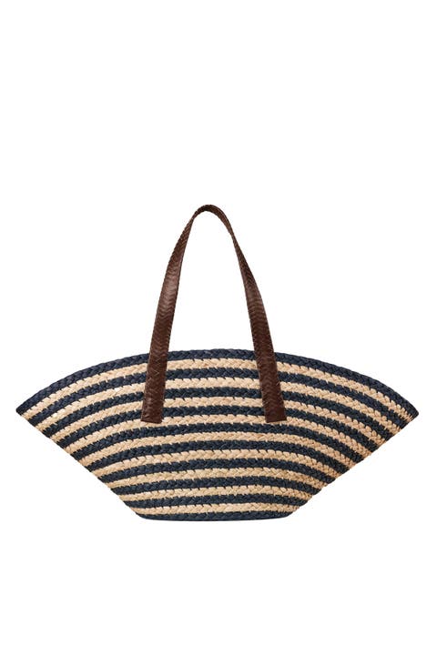 Large Raffia Taco Tote