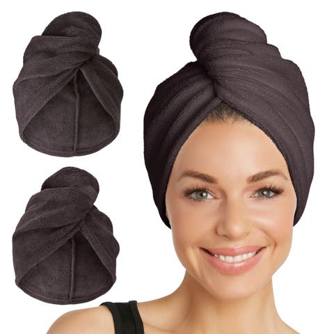 2 Pack Hair Towel Wraps for Straight, Wavy, Curly Hair