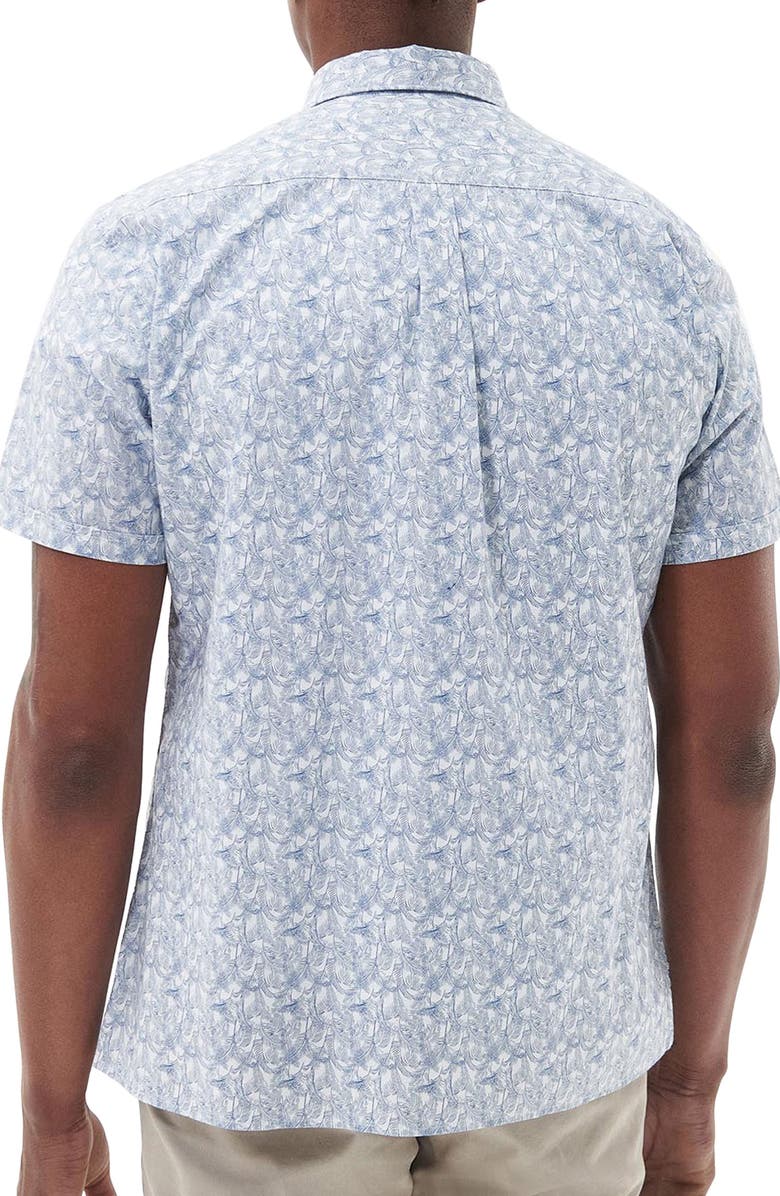 Barbour Lowick Frond Print Short Sleeve Cotton Button-Up Shirt, Alternate, color,