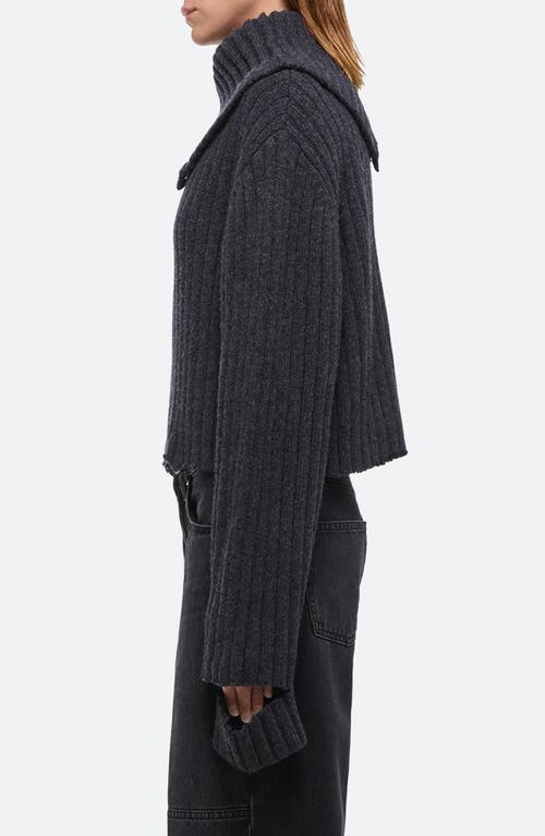 HELMUT LANG HELMUT LANG ASYMMETRIC NECK WOOL BLEND SWEATER