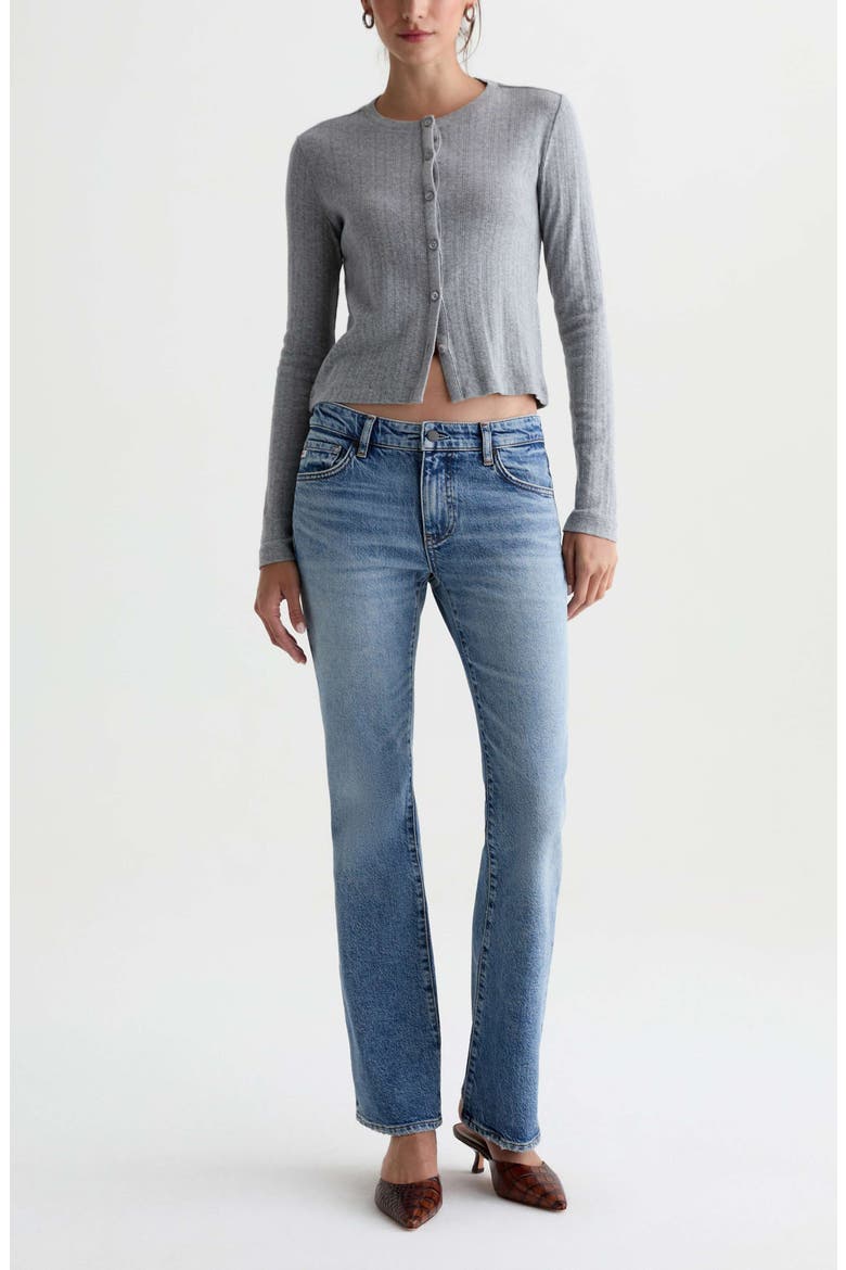 Edden Cotton Pointelle Cardigan, Alternate, color, HEATHER GREY