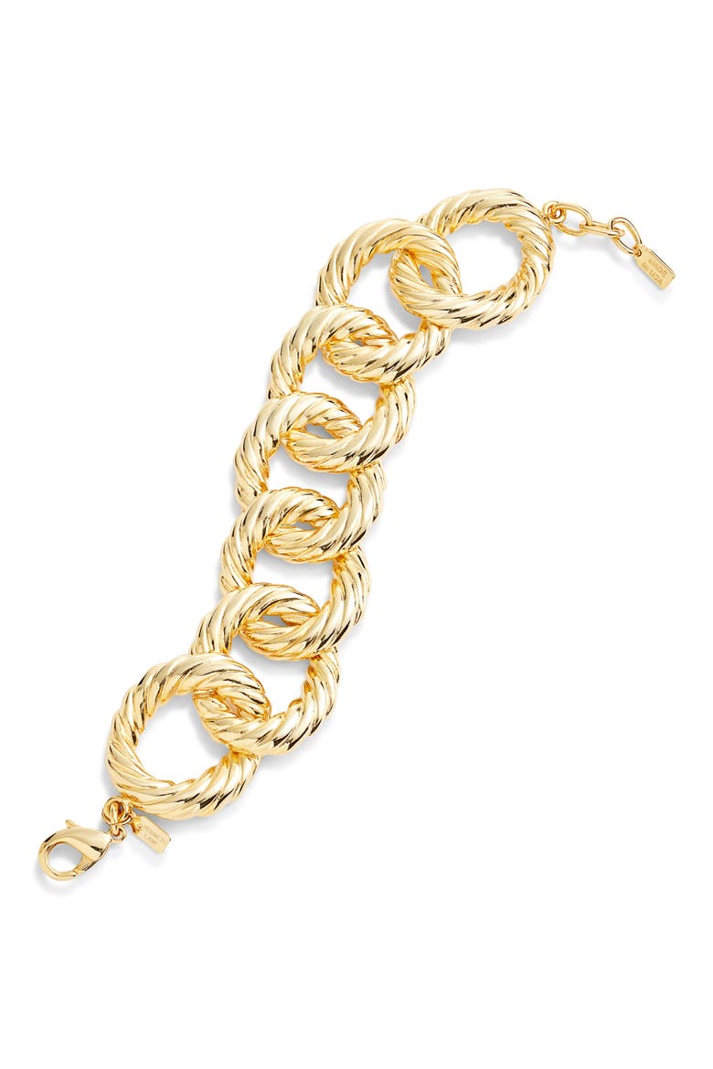 Twist Link Bracelet, Alternate, color, GOLD