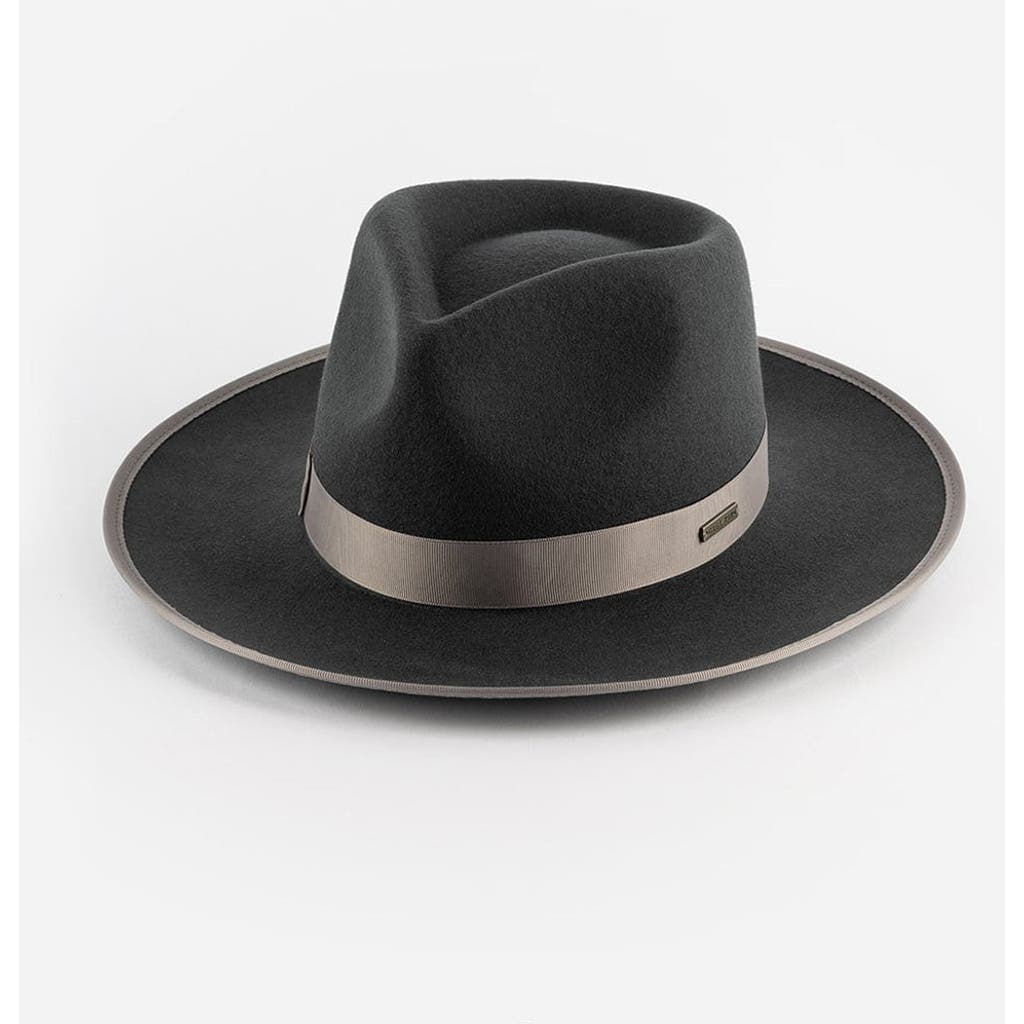 Gigi Pip Monroe Rancher Wool Fedora Hat In Dark Grey