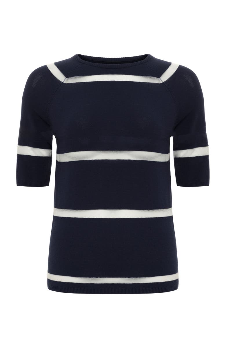 Anatomie Campbell Sheer Stripe Pullover Top, Alternate, color, 