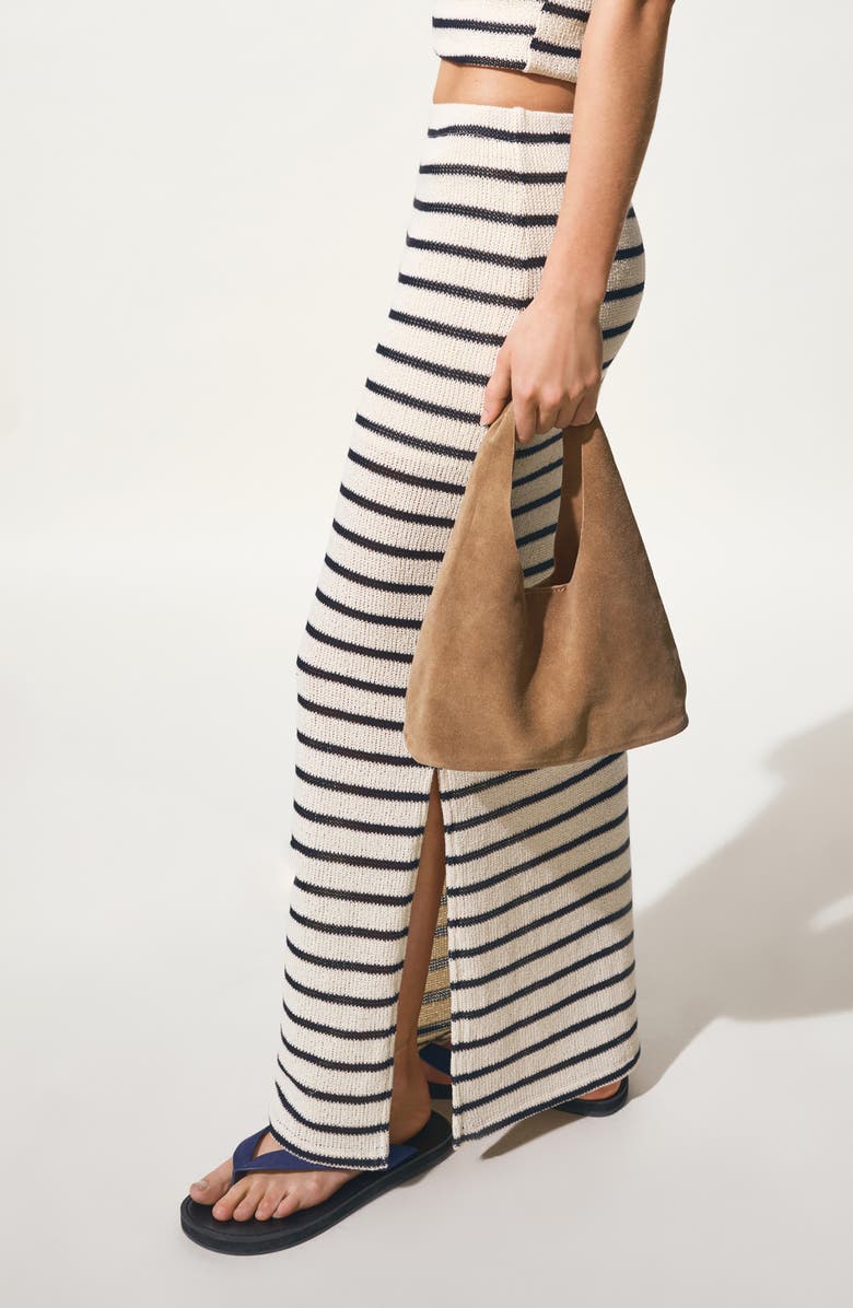 MANGO TEEN Striped Maxi Skirt, Alternate, color,