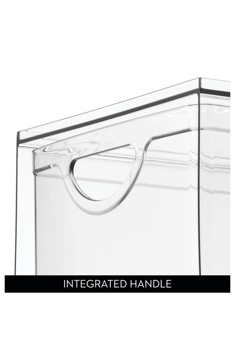 mDesign Stackable Storage Drawer for Pantry, Set of 2, Clear, Made in USA, Alternate, color, Clear