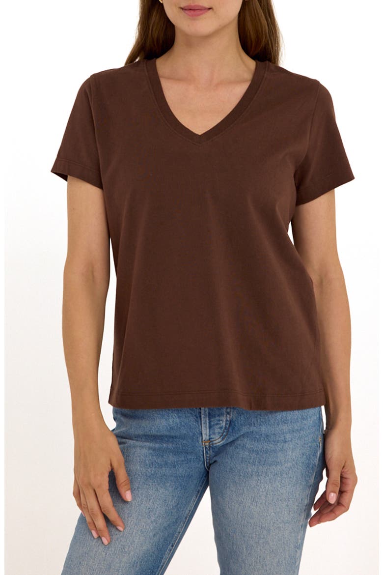 Aria Essential Organic Cotton T-Shirt, Main, color, COFFEE