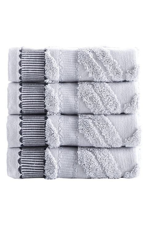 Large Square 4-Pack Turkish Cotton Washcloths