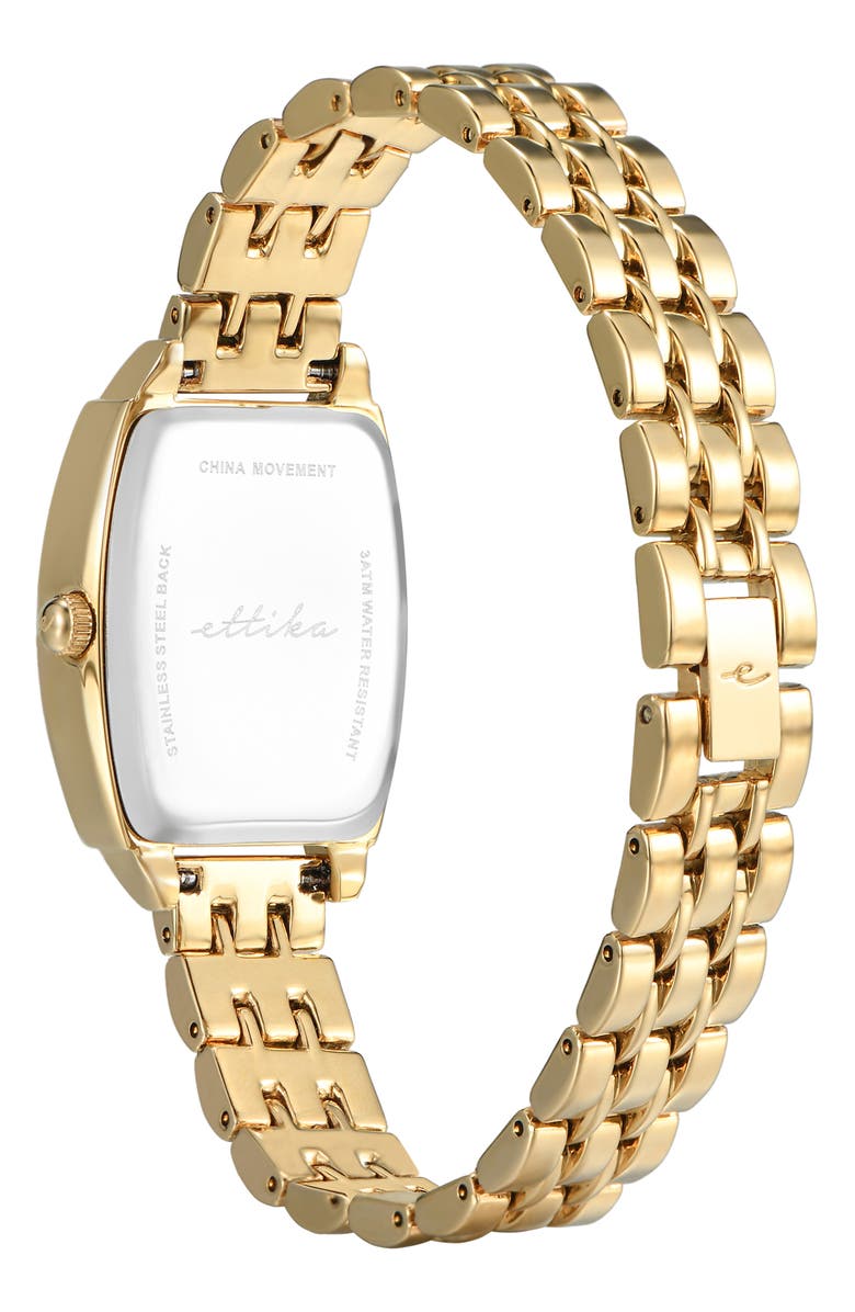 Ettika Shiitake Classic Quartz Bracelet Watch, 25mm x 37mm, Alternate, color, Shiitake And Gold